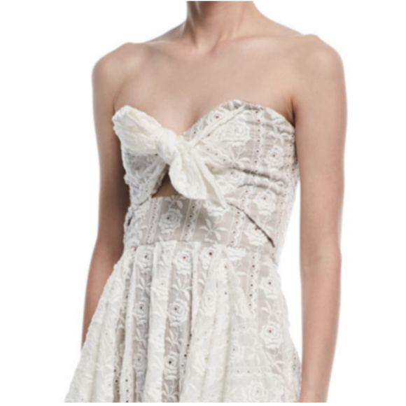 Alas De Angel Strapless Bustier Eyelet Lace Dress - Picture 2 of 7